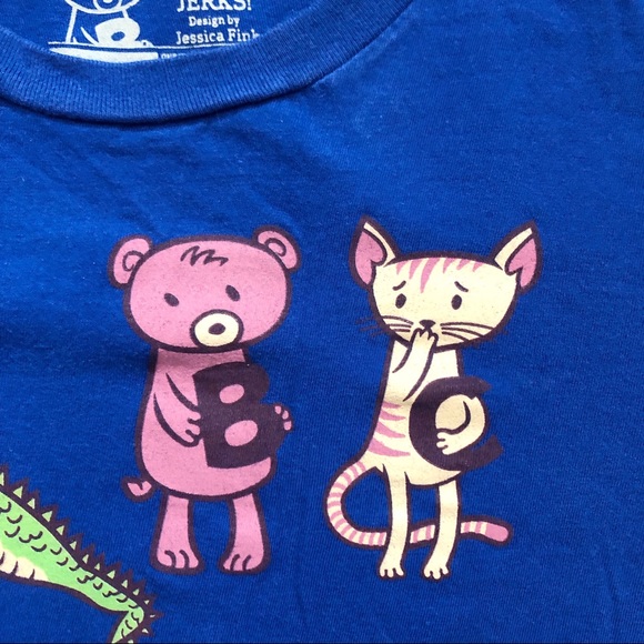 THREADLESS | BLUE “A IS FOR JERKS” GRAPHIC TEE - Picture 4 of 7